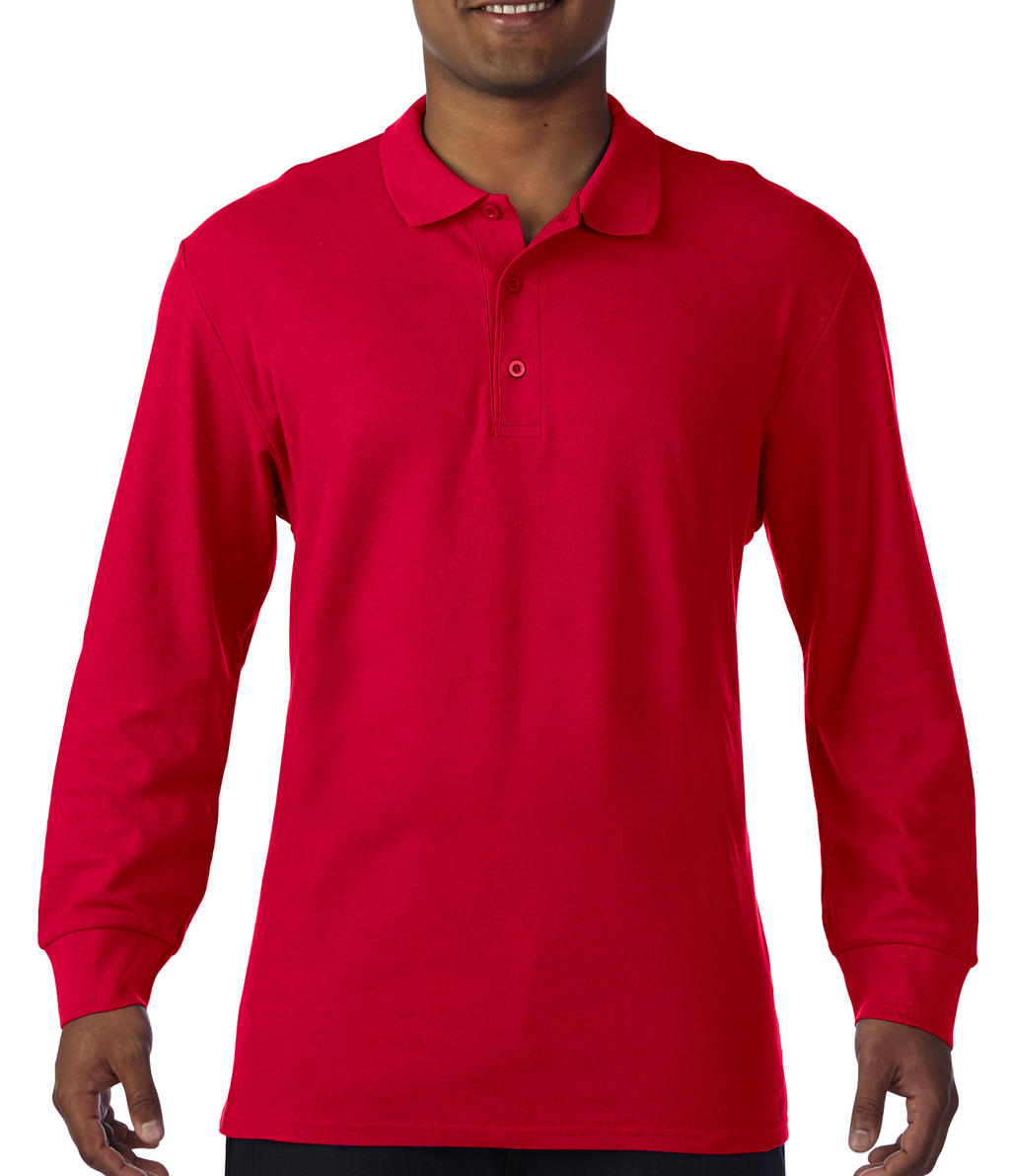 Premium Cotton Adult Double Piqué Polo LS