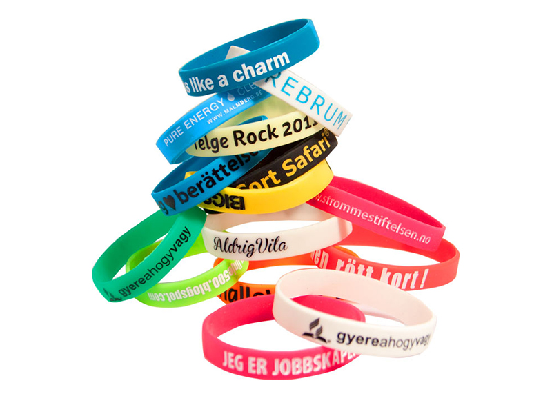 Silicone bracelet 12 mm (printed logo)