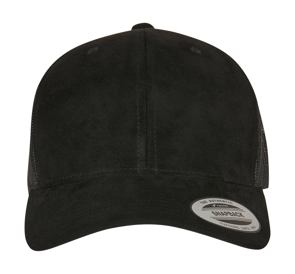 Suede Leather Trucker Cap