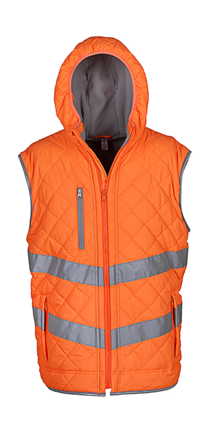 Fluo Kensington Hooded Gilet 