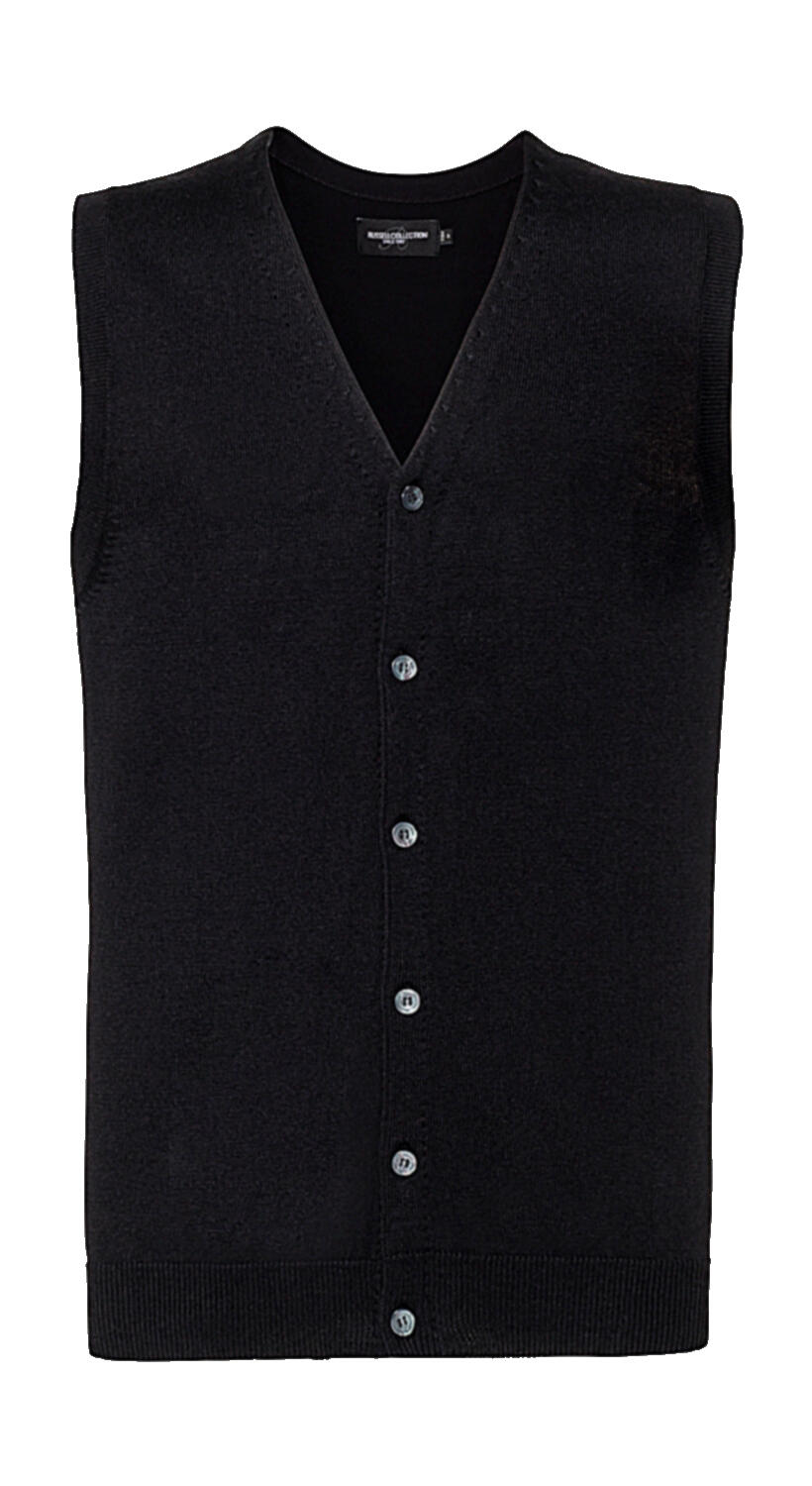 Men's V-Neck Sleeveless Knitted Cardigan